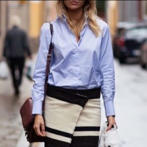 Red House Shirt classic blue oxford button-down women shirt Size M